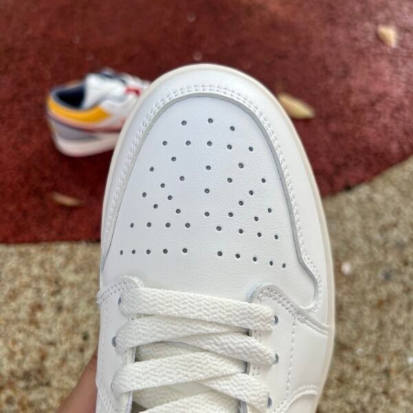 AIR JORDAN 1 LOW WHITE CANVAS GRAY YELLOW COLORFUL(36-47.5) - Image 7