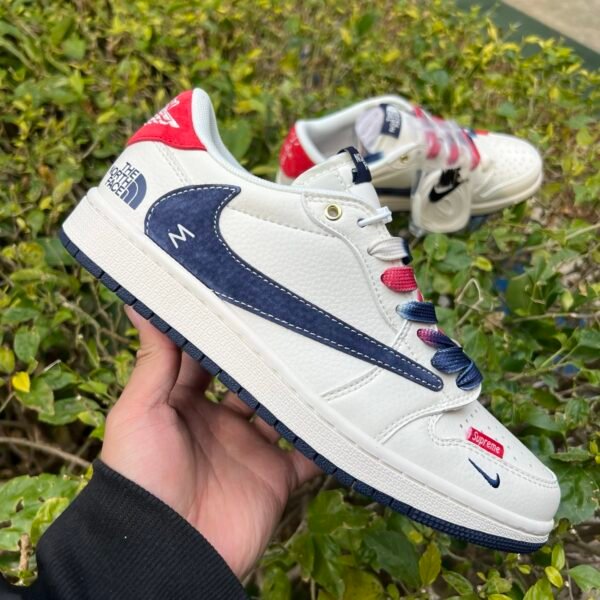Air jordan 1 x The North face x Travis Scott Gray Blue Red(36-47.5) - Image 2