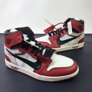 Off White x Air Jordan 1 Retro High OG Red（36-47.5）