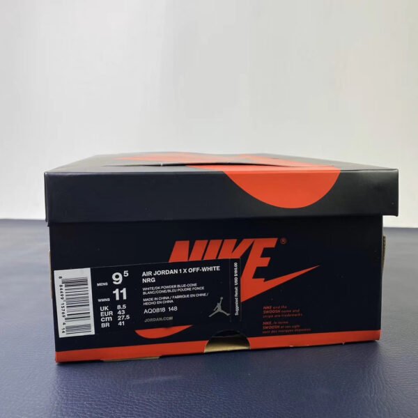 OFF-WHITE x Air Jordan 1 Retro High OG UNC（36-47.5） - Image 15